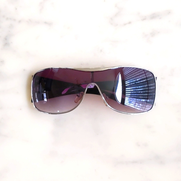 NWOT. The Limited Silver Metal Frame Purple Shade Sunglasses 4 PCs Set. - Picture 2 of 4